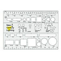 Interior Lighting Template 1 w/Fixture & Wiring Cutouts (6.75"x4.75"x0.03")